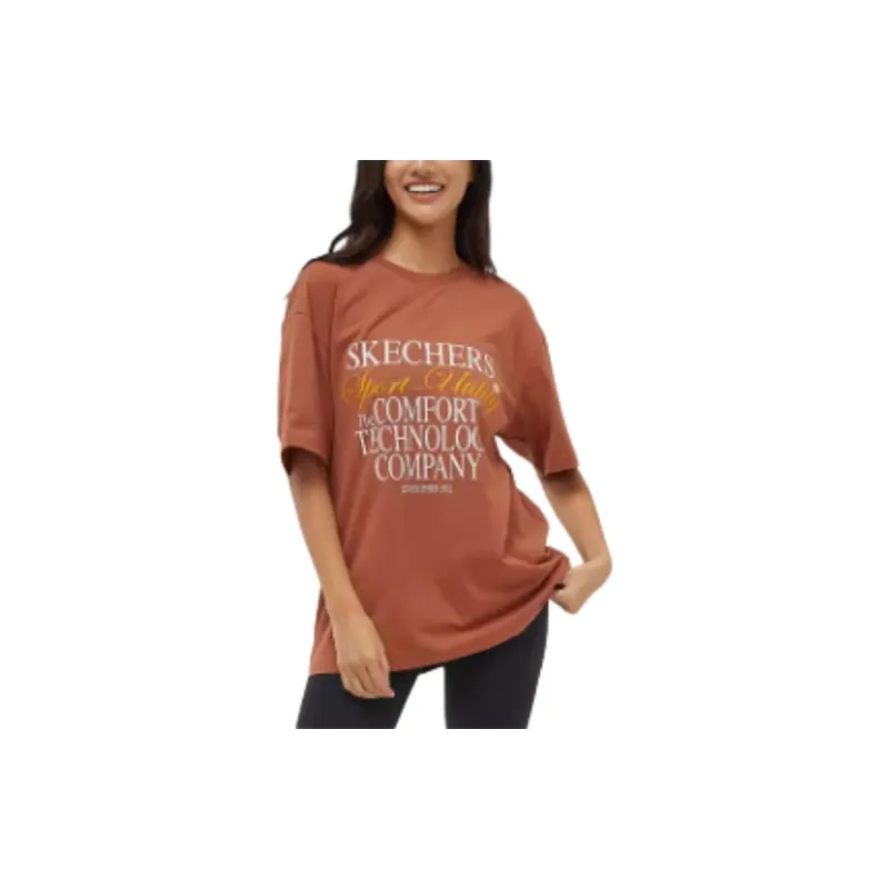 Skechers Sport T Shirt Unisex Imperial Jade Brown-3
