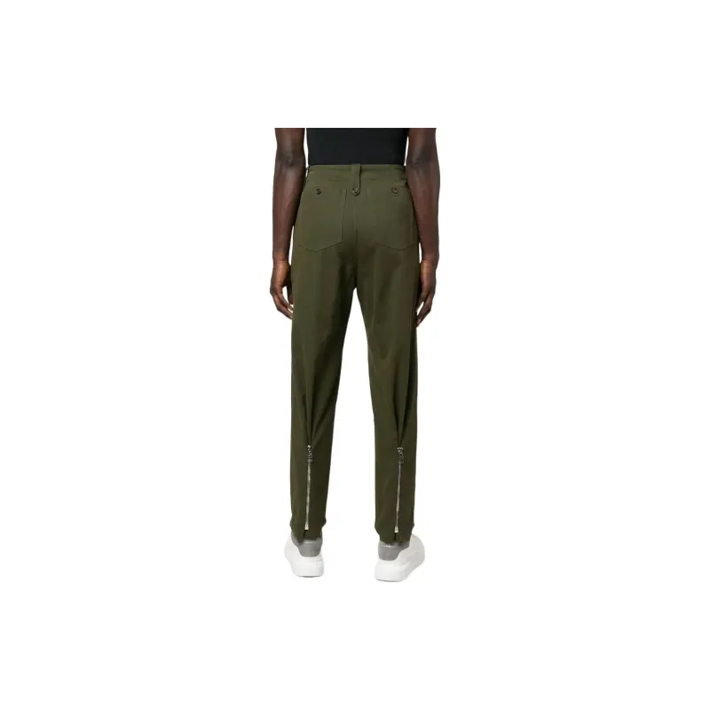 Alexander McQueen Casual Pants Men's Army Green-3
