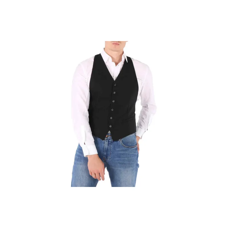 Roberto Cavalli Vests Men Black-1