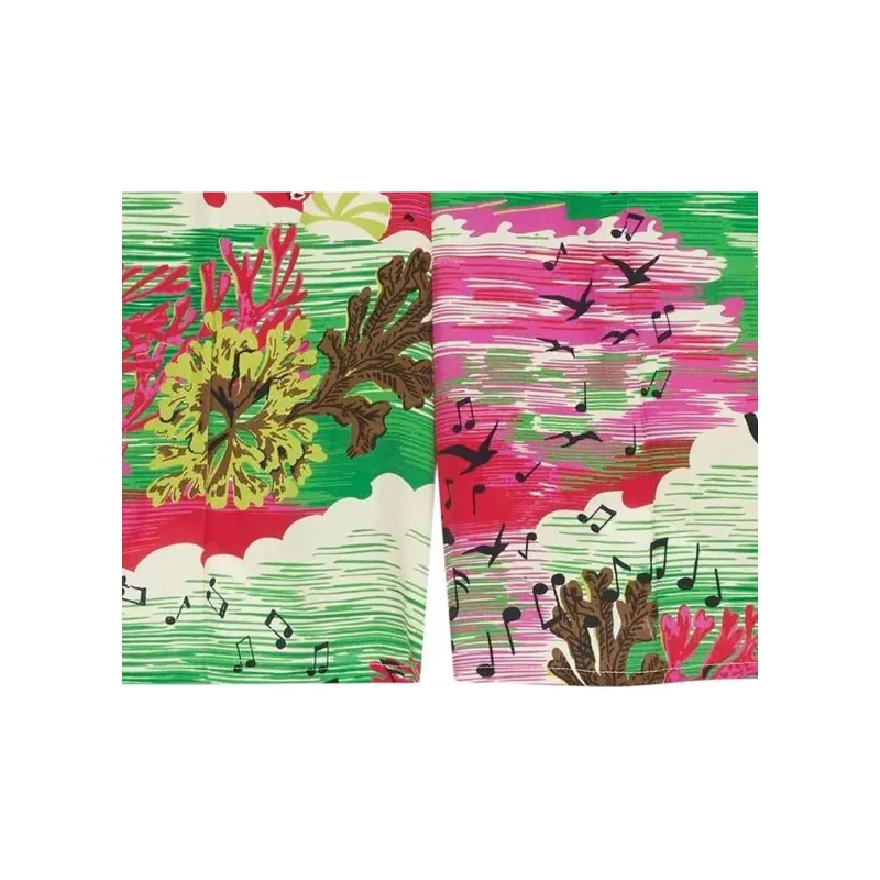 GUCCI Painterly print Silk Shorts-5