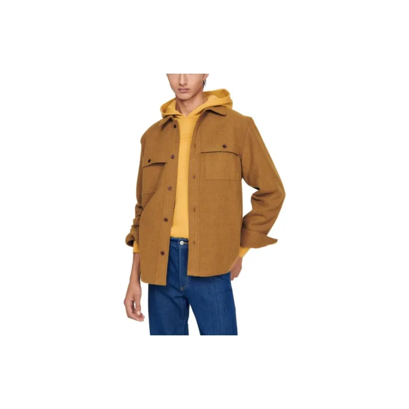 Sandro Jackets Men Khaki-2