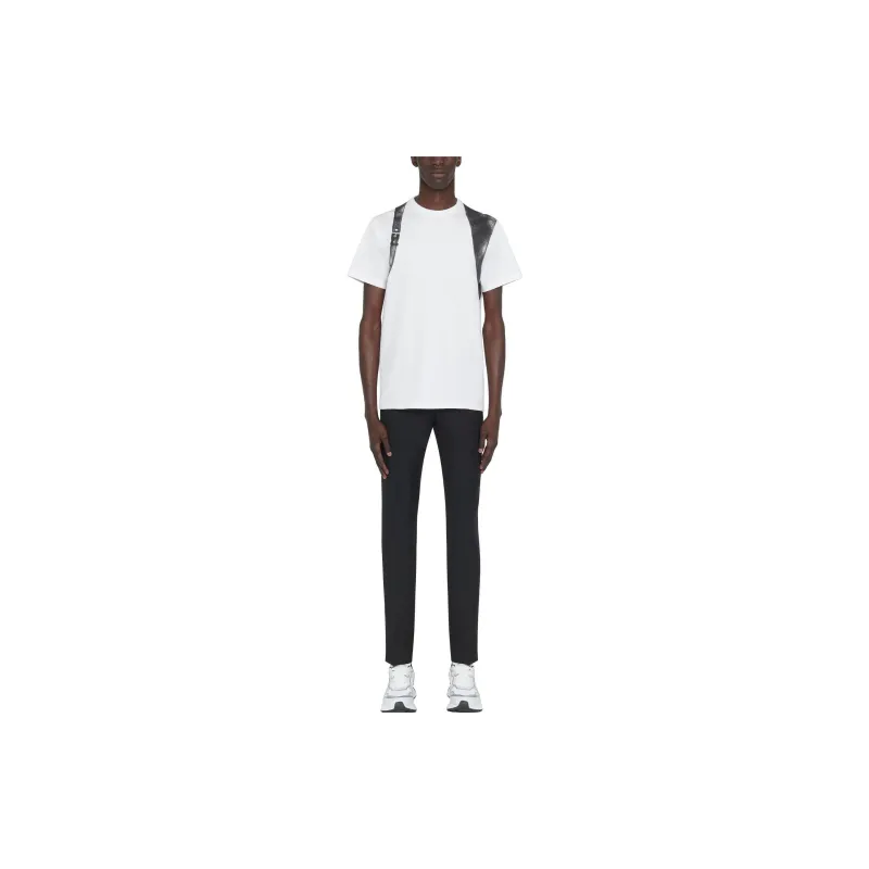 Alexander McQueen Buckle detail Panelled T shirt-2
