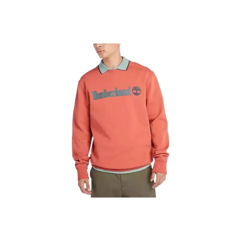 Timberland Linear Logo Crew Neck Sweatshirt Sweatshirt Men's Burnt Ochre-2