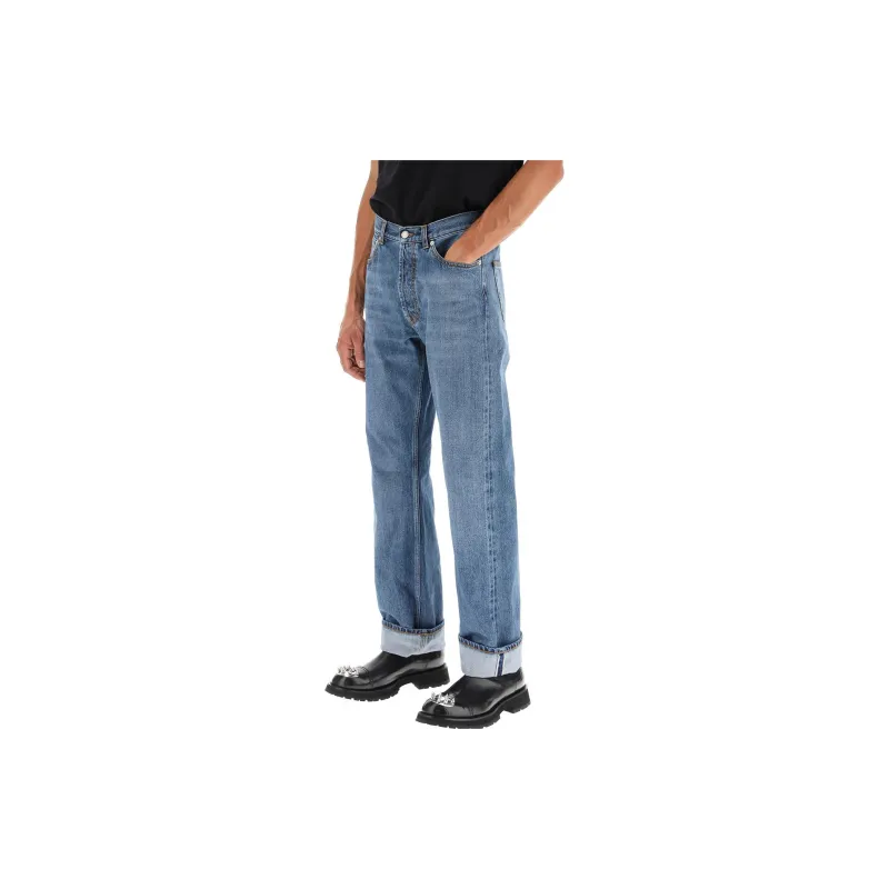 Alexander McQueen Jeans Men Blue-3