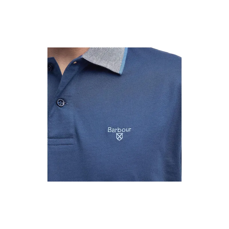 BARBOUR SS24 Polo Shirt Men's Dark Denim Color-5