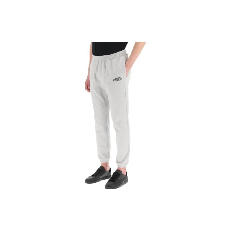 Maison Kitsune Knitted Sweatpants Men Gray-3