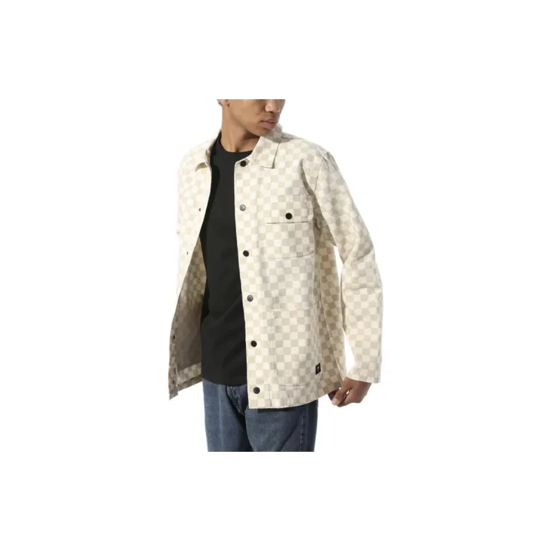 Vans Jackets Men Beige Yellow-3