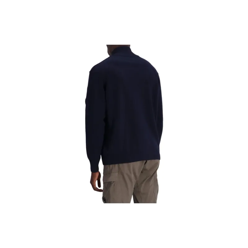 C.P.Company Lens Detailed Zip Up Knitted Cardigan-2