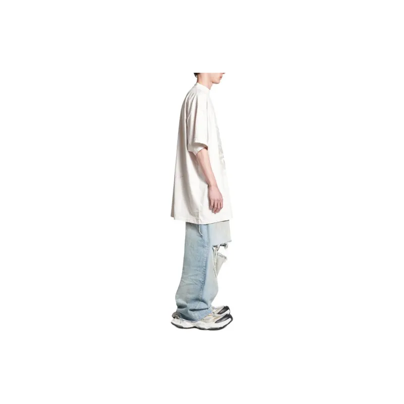 Balenciaga SS24 T Shirt Loose Fit Men's White-4