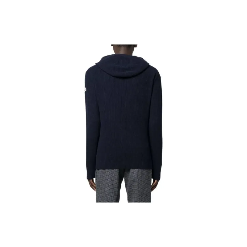 Moncler Logo patch Ribbed Hoodie-2