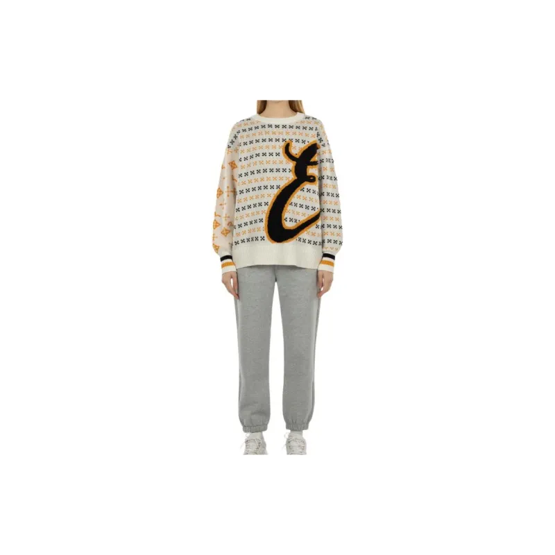 EVISU Cashmere Sweaters Men Beige-2