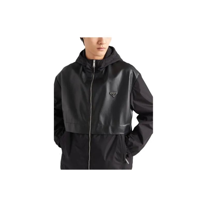 PRADA Triangle logo Hooded Jacket-3