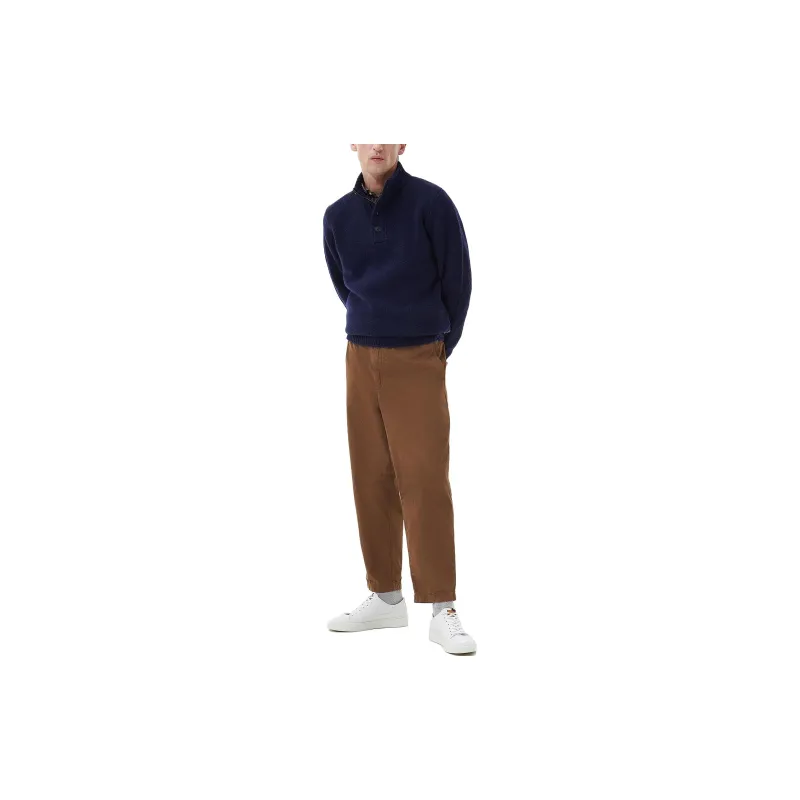 BARBOUR High-neck Buttoned Wool Jumper-1