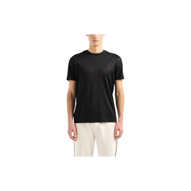 EMPORIO ARMANI Logo tape Cotton T shirt-1
