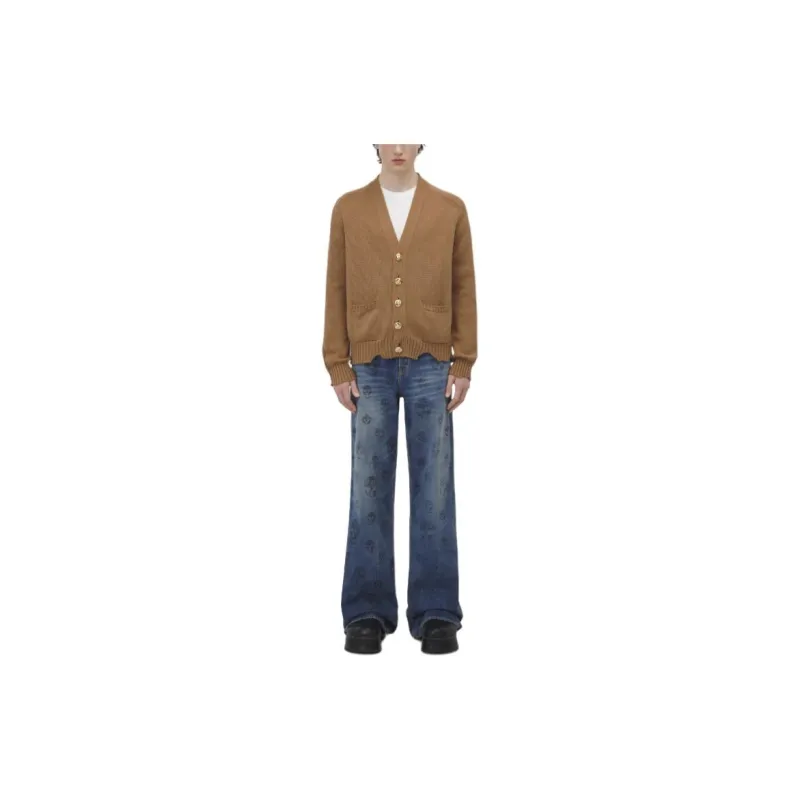 Alexander McQueen Distressed Skull V Neck Cardigan-1