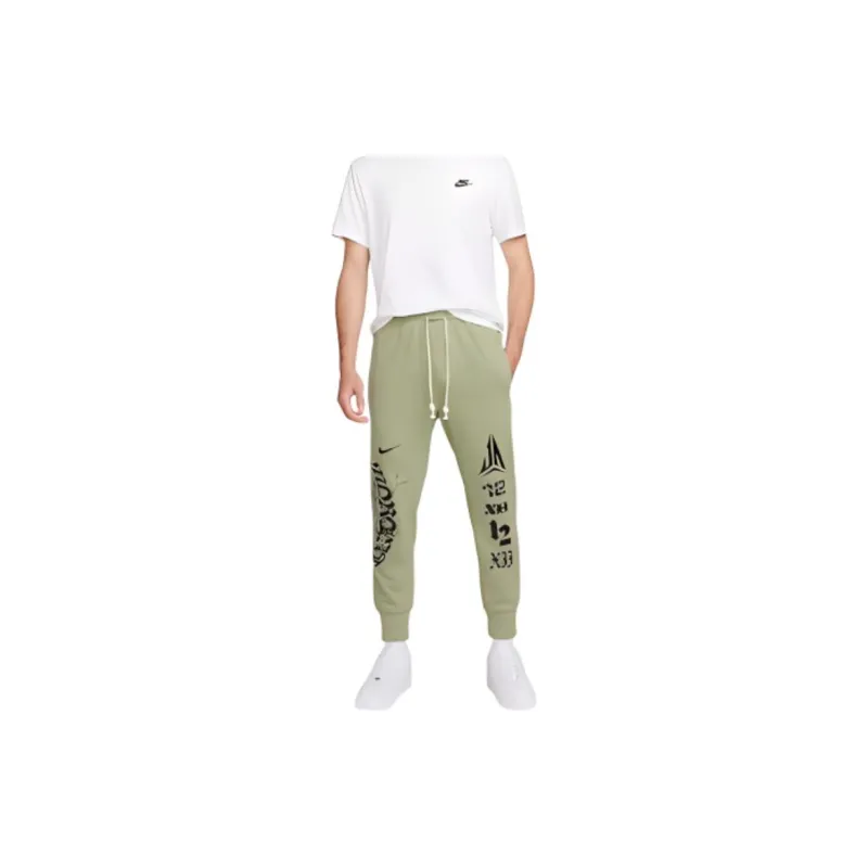 Nike Knitted Sweatpants Men Oil Green-4