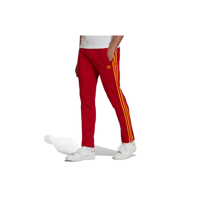 Adidas Originals BECKENBAUER Knitted Sweatpants Men's Red-1