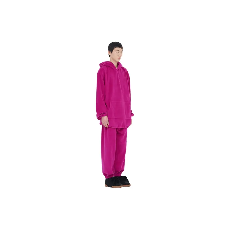 WE11DONE Knitted Sweatpants Unisex Dark Pink-3