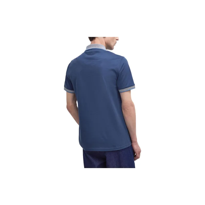 BARBOUR SS24 Polo Shirt Men's Dark Denim Color-3