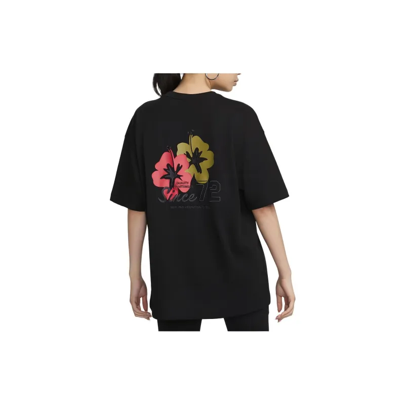Nike Drop Shoulder Sleeve T Shirt Women's Black-1
