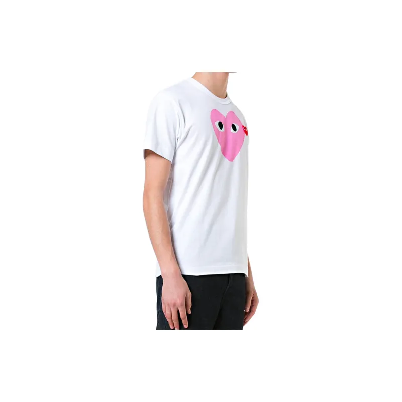 Comme Des Garcons Play Red Emblem Heart T shirt-2