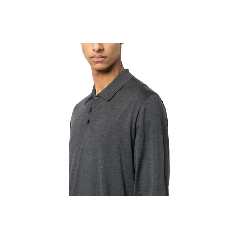 Golden Goose Logo patch Wool Polo Shirt-8