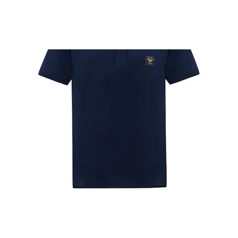 EMPORIO ARMANI SS24 Polo Shirt Men's Navy Blue-4