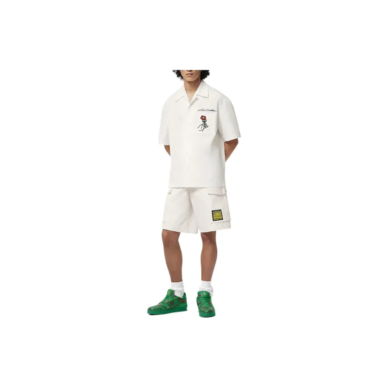 LOUIS VUITTON Embroidered Cotton Cargo Shorts-1