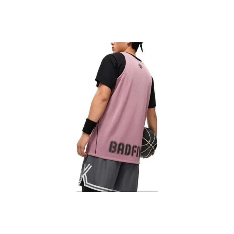 LiNing BadFive Basketball Jerseys Men's Apricot Pink Obsidian Gray-3