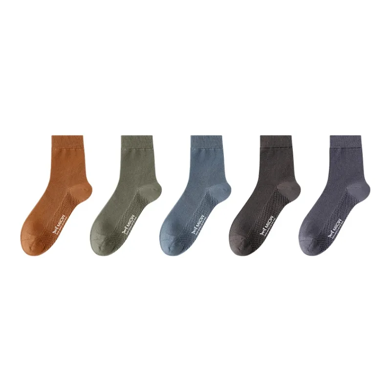 MIIOW Mid Calf Socks Men's 5 Pack-12