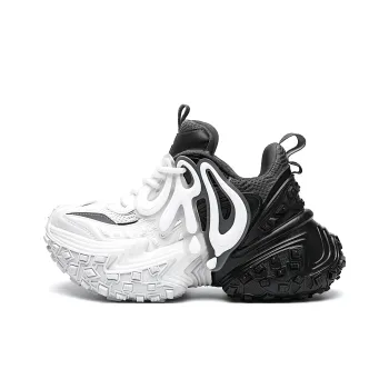 ORD Chunky Sneakers Unisex Low Top Black White