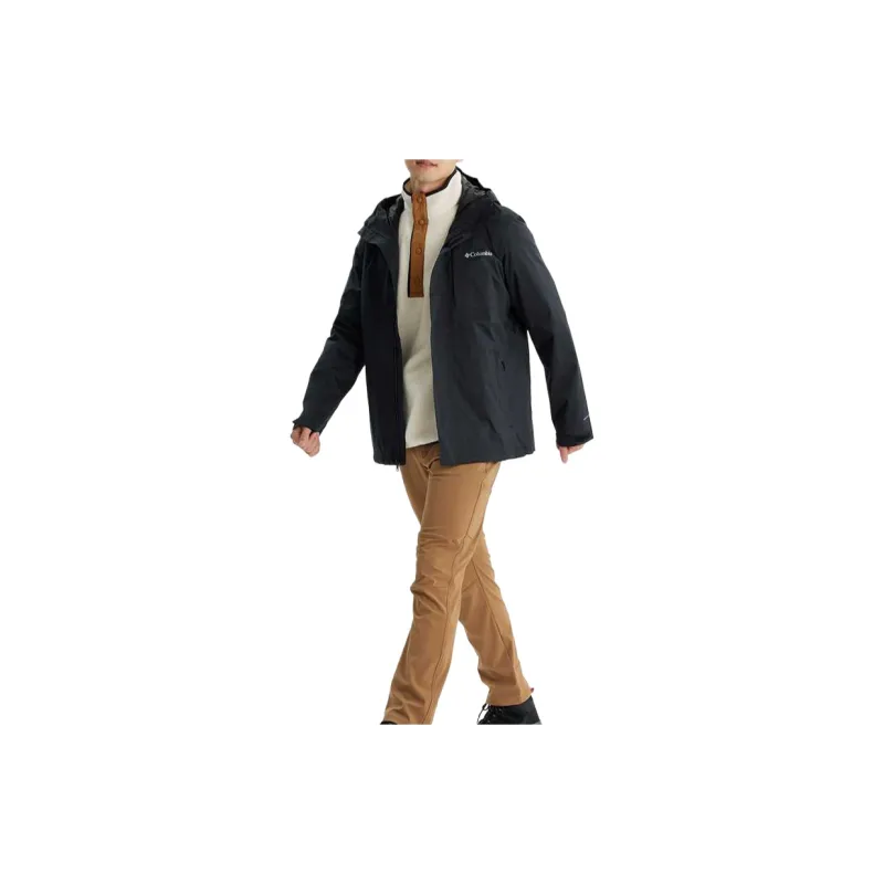 Columbia CABOT TRAIL Waterproof And Windproof Windbreaker Jacket Unisex Black-4