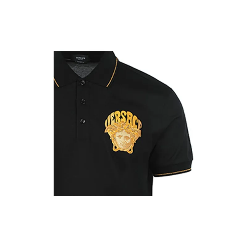 VERSACE SS22 Polo Shirt Men's Black-5