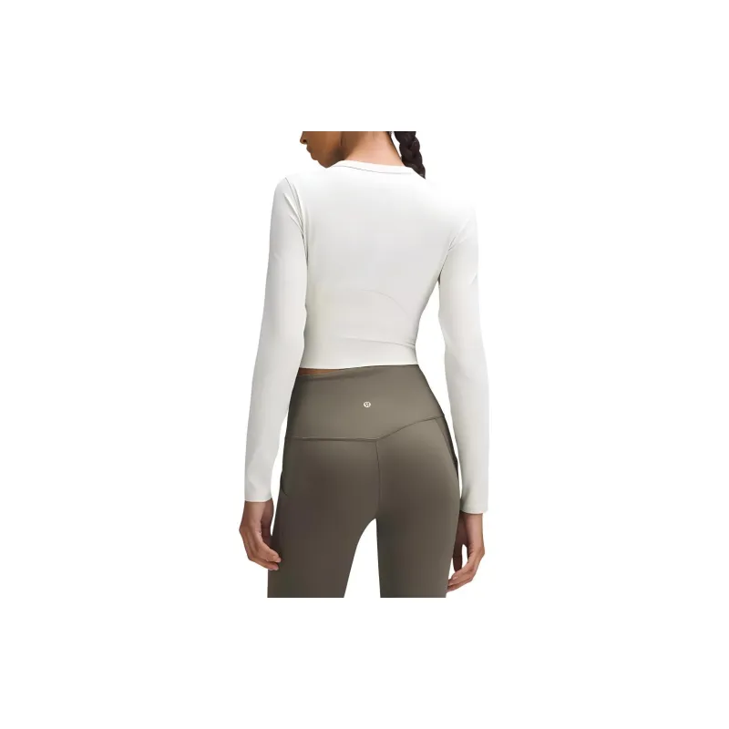 Lululemon Nulu™Cropped Collection Shirt Women's Bone White-1