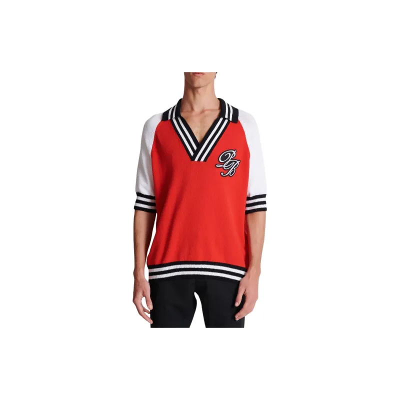 BALMAIN SS24 Polo Shirt Men's Red-3