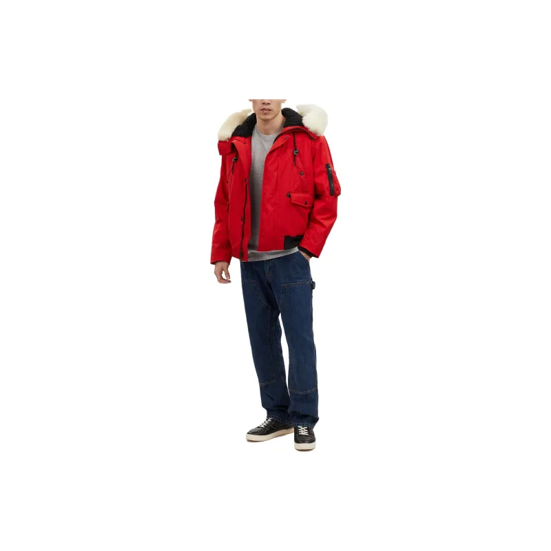 COACH Parka Coats Men Red-1