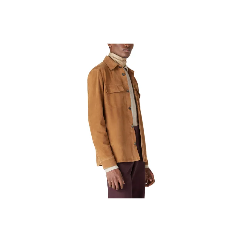 Loro Piana FW24 Leather Jacket Men's Hickory Nut-4