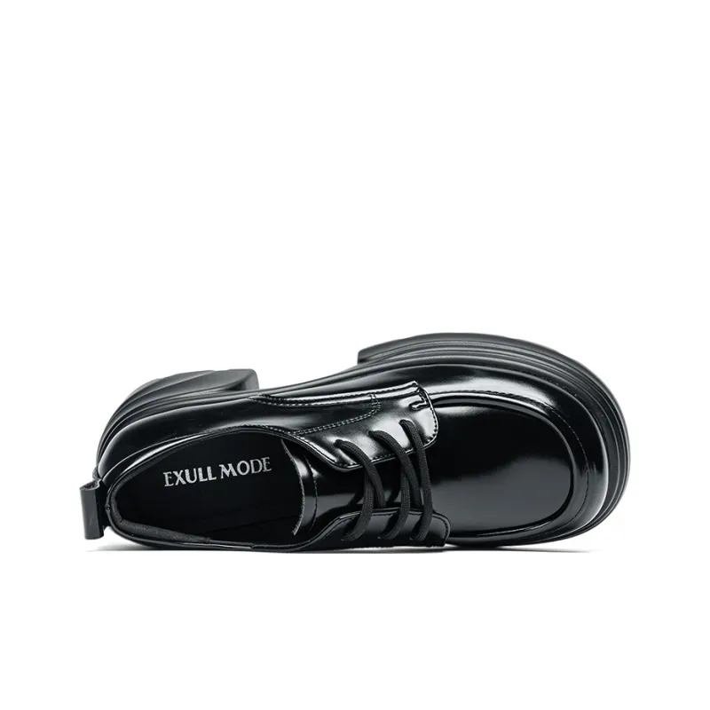 EXULL Q Versatile JK Commute Loafers 6cm Platform Women's Black-2