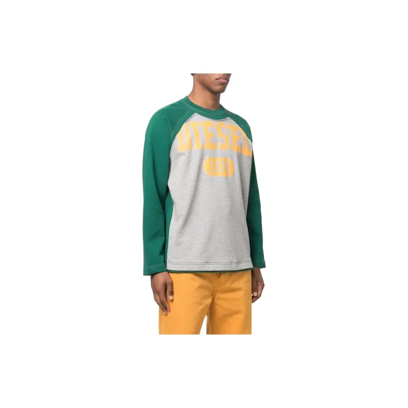 DIESEL Sweatshirts Men Gray Green-3