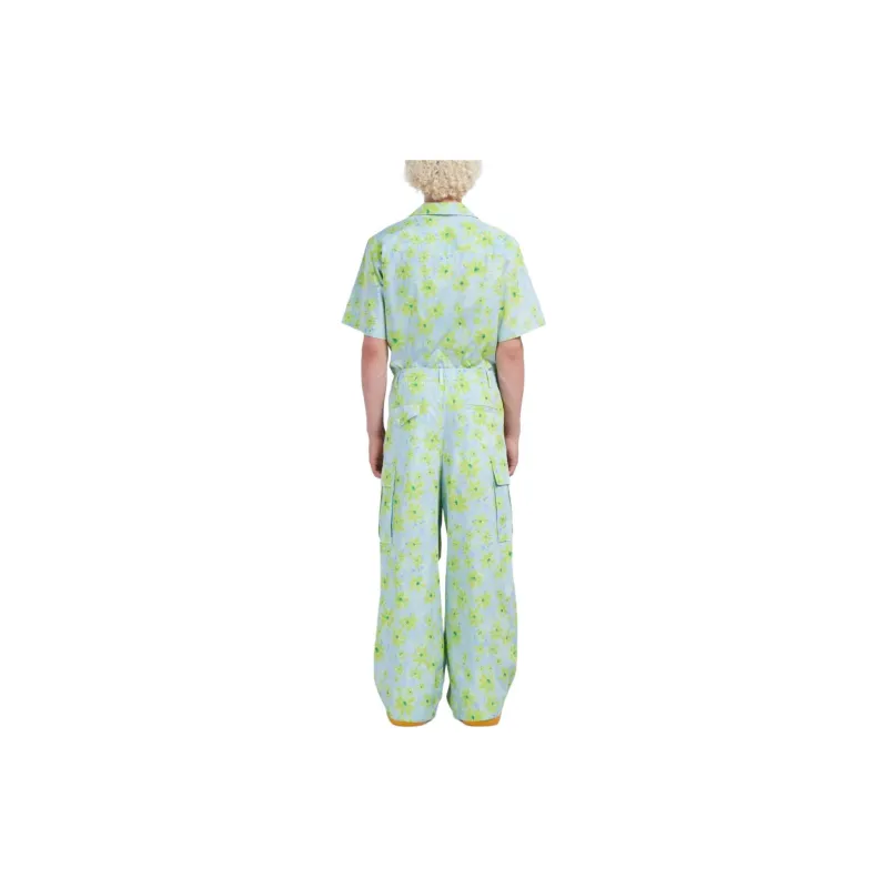 MARNI Floral print Wide leg Cargo Trousers-2