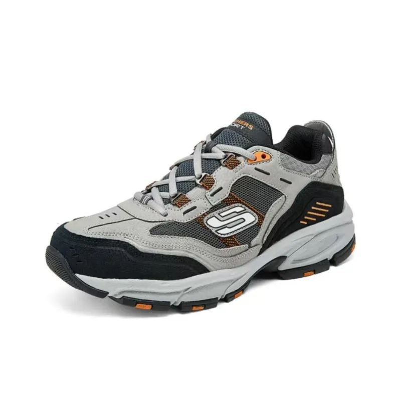 Skechers OUTDOOR MENS Anti Slip Wear Resistant Low Top Outdoor Shoes Men's Gray Orange-2
