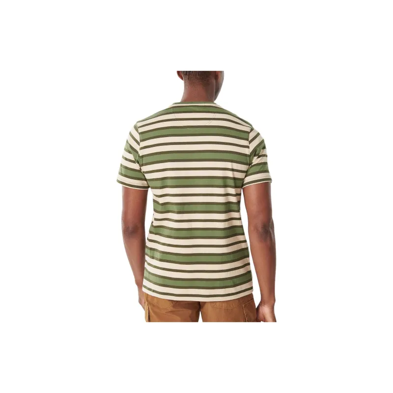 BARBOUR FW23 Barbour Crundale Stripe T-Shirt T-Shirt Men's Olive Green-2