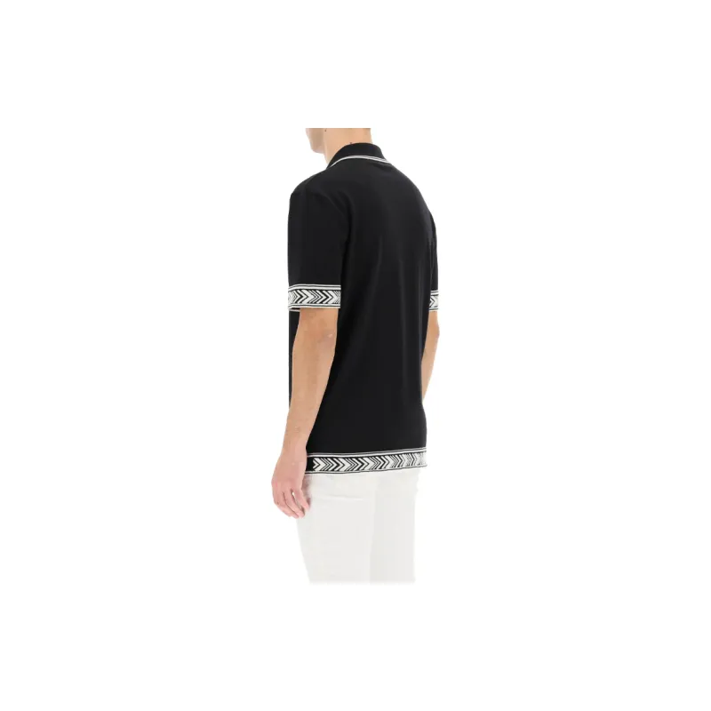 BALMAIN Polo Shirts Men Black-4