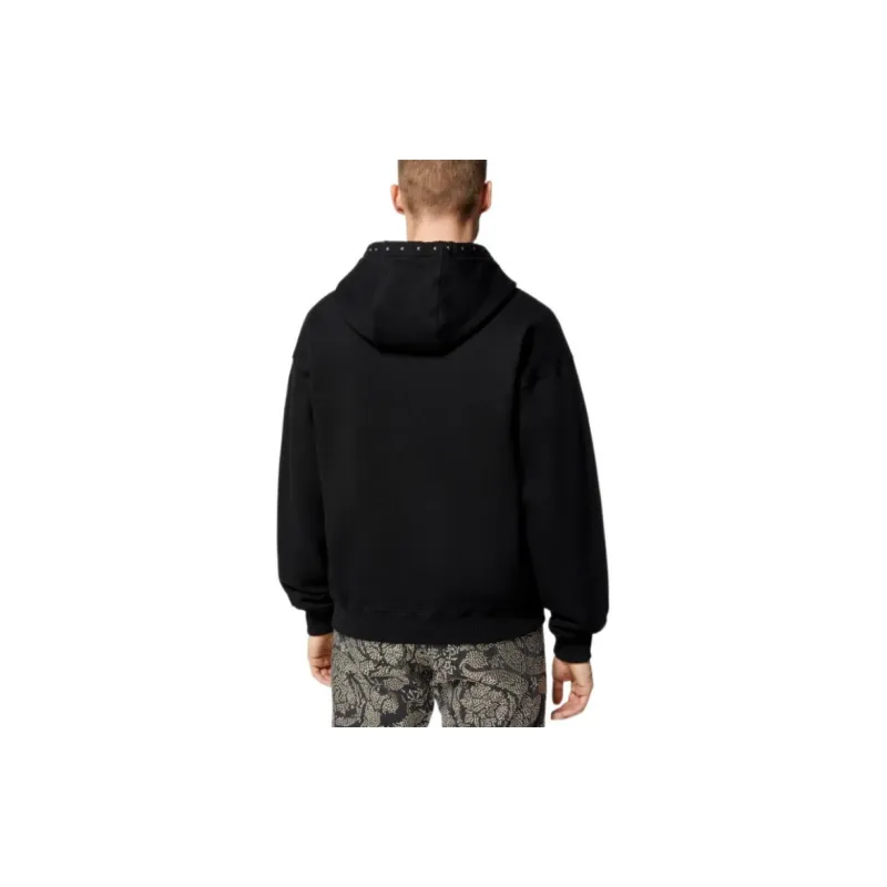 VERSACE Stud Detailed Drawstring Hoodie-2