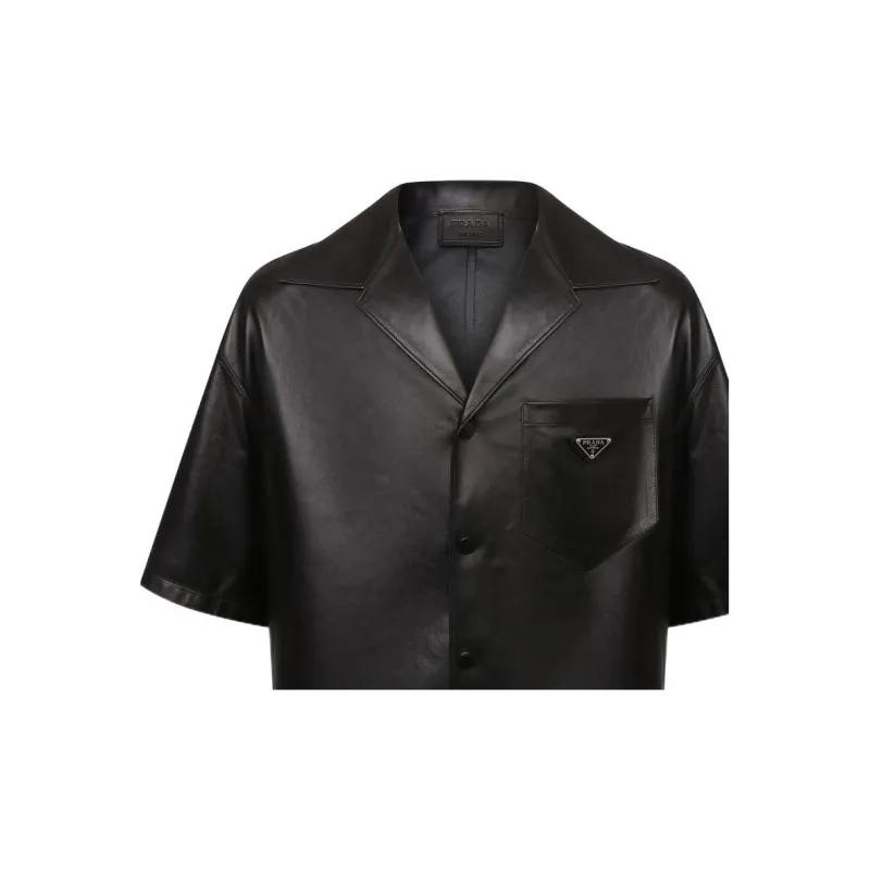 PRADA Nappa leather Bowling Shirt-5