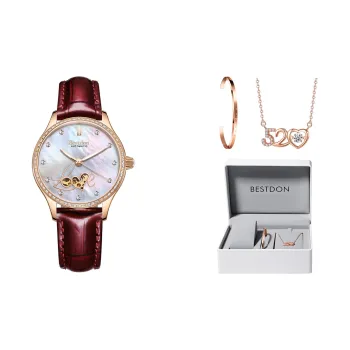 Bestdon Automatic Mechanical Movement Watch Women's Watch Mother of Pearl Color Watch Dial