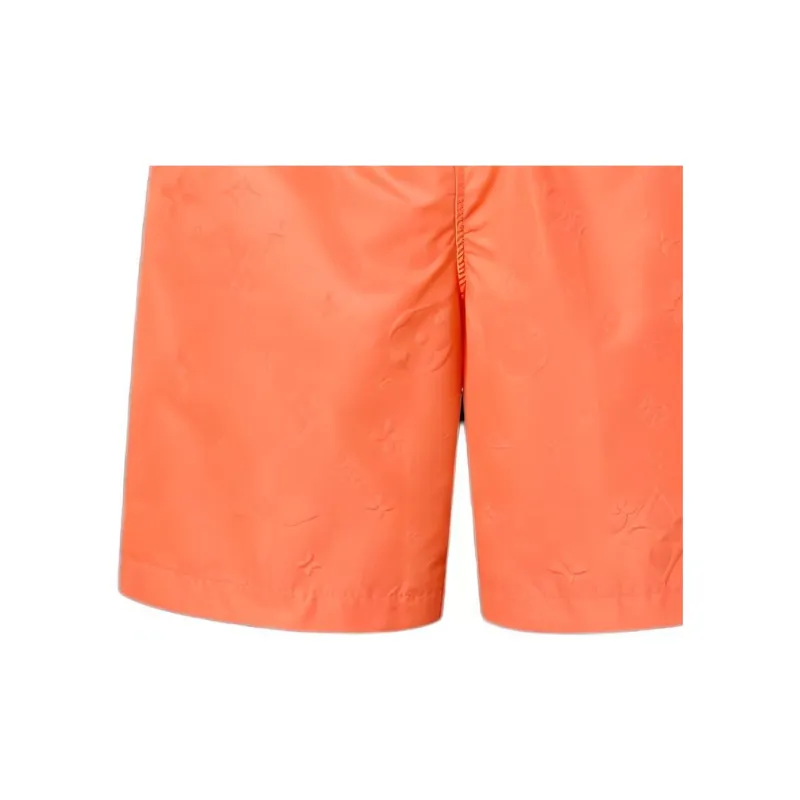LOUIS VUITTON Monogram Nylon Swim Board Shorts Casual Shorts Men's Orange-4