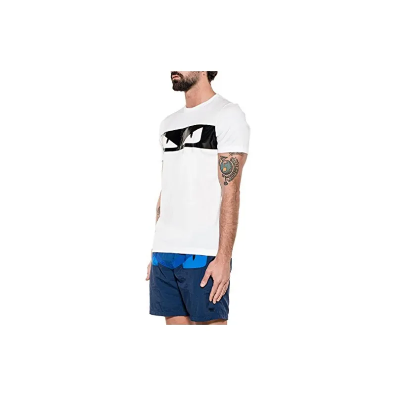 FENDI T Shirts Men White-3
