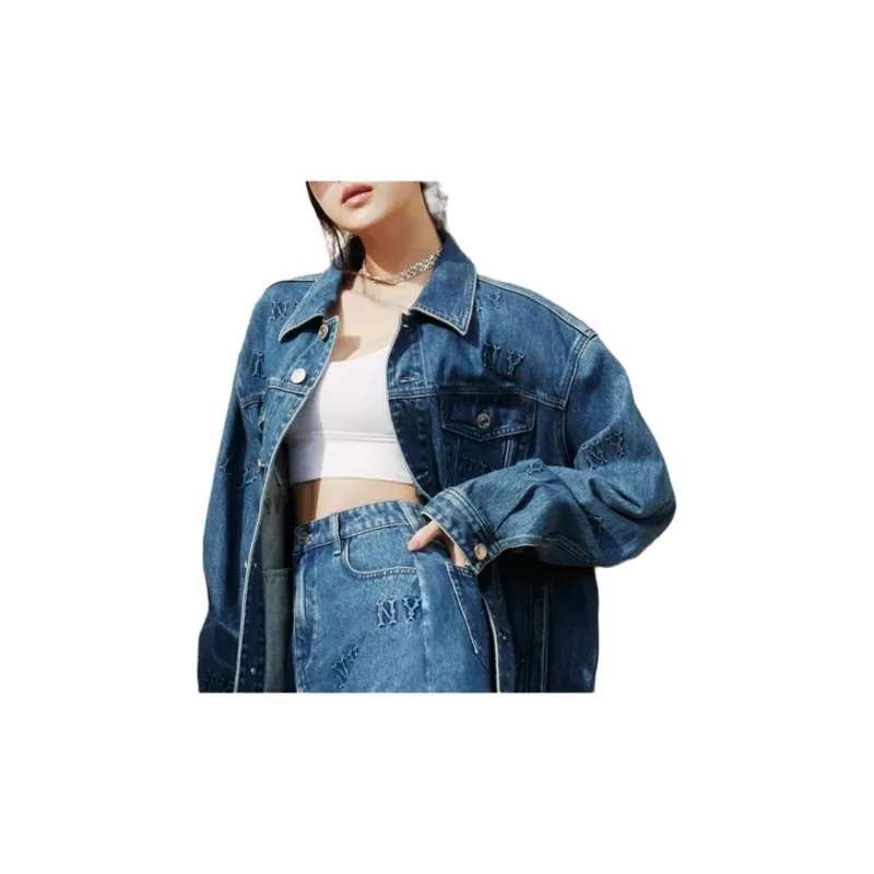 MLB Denim Jackets Unisex Blue-3