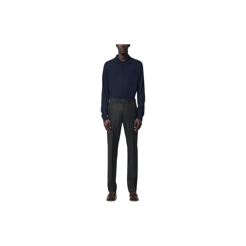 LOUIS VUITTON Silk And Cashmere Blend Long Sleeved Polo Shirt-1